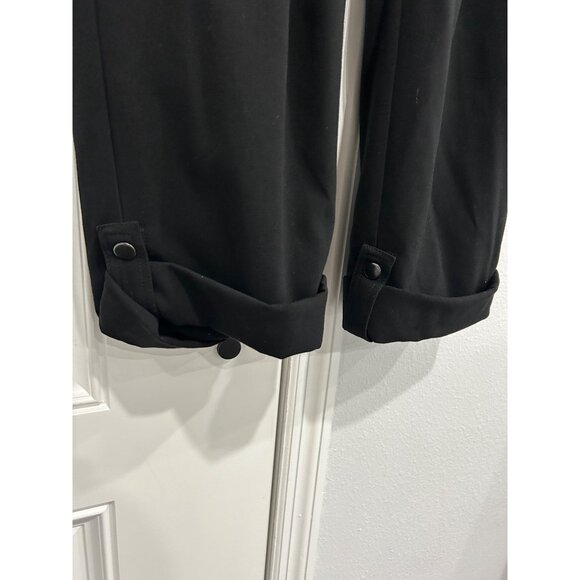 Chicos Black Utility Pants With Zipper Pockets & Cuffed Hems Size S - Picture 5 of 10